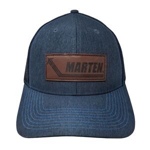 Marten Snapback Trucker Hat Blue One Size Adjustable Patch Mesh Back Gator Garb